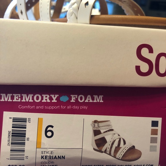 Girls Memory Foam Sandals - Picture 5 of 6